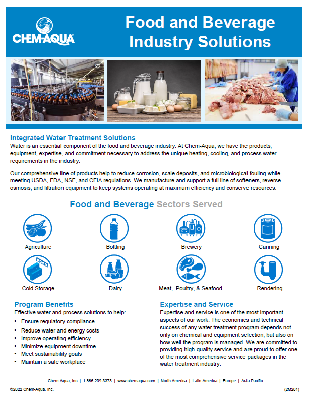 Chem-Aqua Food and Beverage Industry Brochure